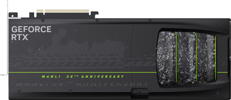 Manli 30th Anniversary Edition GeForce RTX 5080 OC - Rear