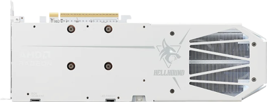 PowerColor Hellhound Spectral White AMD Radeon RX 9060 XT - Rear