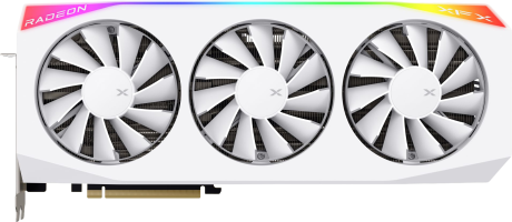 XFX Mercury AMD Radeon RX 9070XT OC White Magnetic Air Edition with RGB - Front