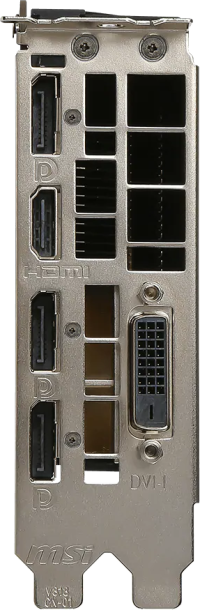 MSI GeForce GTX 1080 AERO OC - Outputs