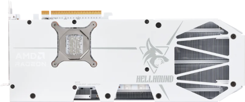 PowerColor Hellhound Spectral White AMD Radeon RX 9070 XT - Rear
