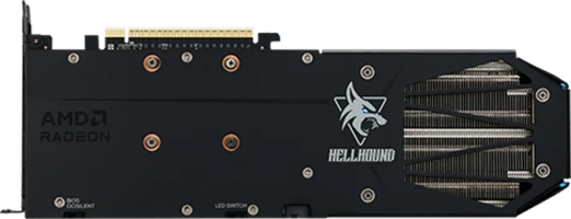 PowerColor Hellhound AMD Radeon RX 9060 XT - Rear
