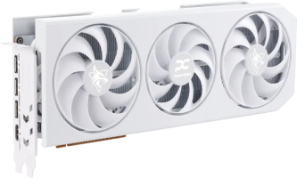 PowerColor Hellhound Spectral White AMD Radeon RX 9070 XT - Side