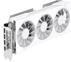 XFX Swift AMD Radeon RX 9070GRE White Triple Fan Gaming Edition - Side