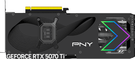 PNY GeForce RTX 5070 Ti EPIC-X RGB Overclocked Triple Fan - Rear