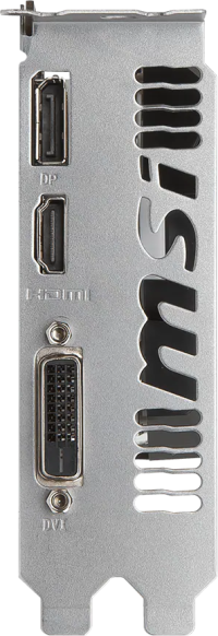 MSI GeForce GTX 1050 Ti 4GT OC - Outputs